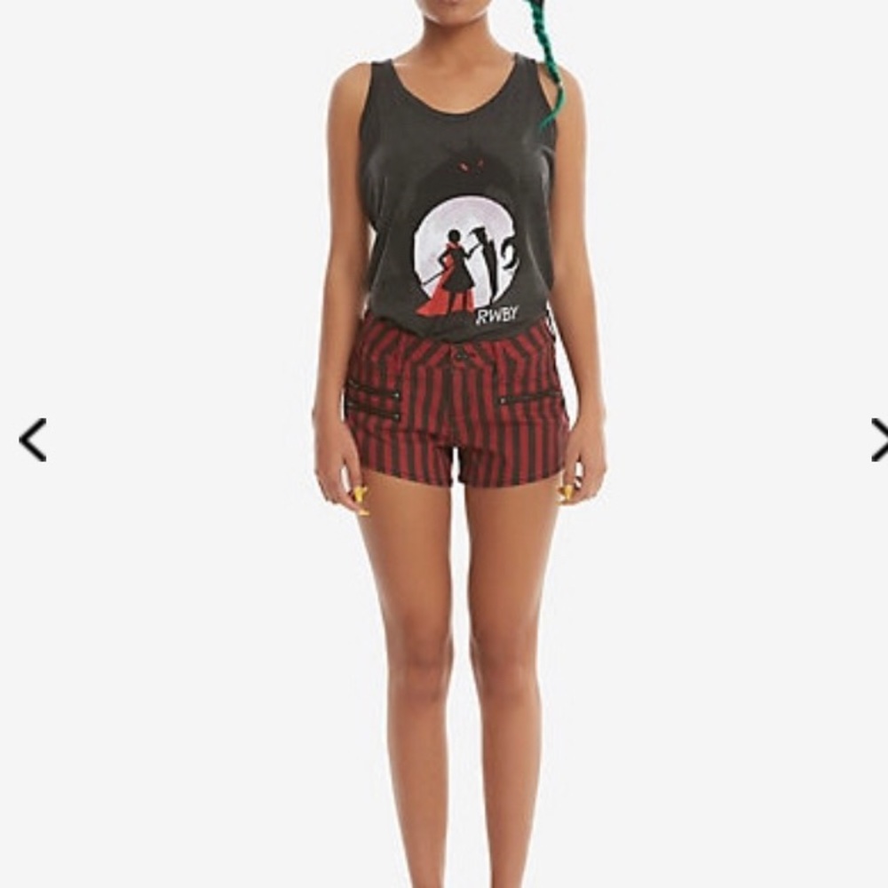 Red & black striped shorts